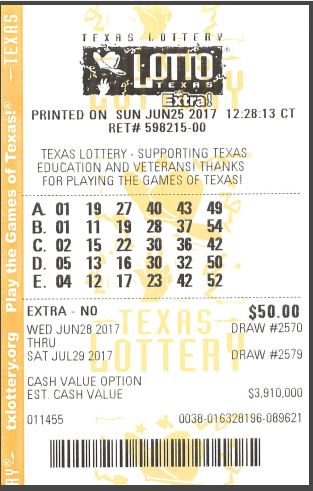 Texas Lotto Tickets