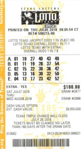 Texas Lotto Tickets With Extra